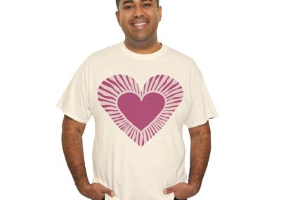 Love Heart Unisex Cotton T-Shirt