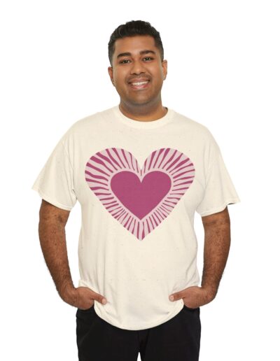 Love Heart Unisex Cotton T-Shirt