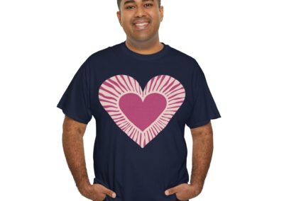Love Heart Unisex Cotton T-Shirt