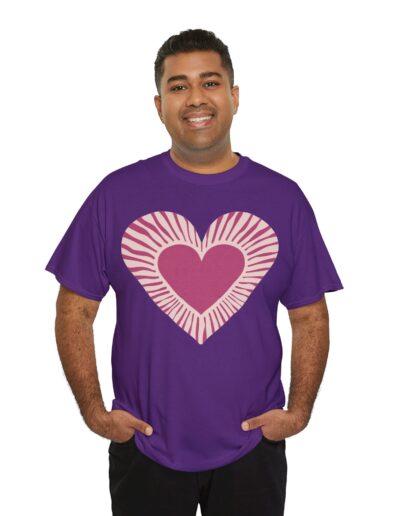 Love Heart Unisex Cotton T-Shirt