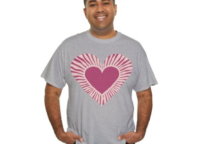 Love Heart Unisex Cotton T-Shirt