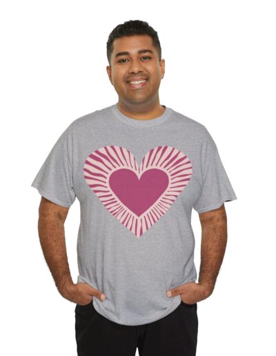 Love Heart Unisex Cotton T-Shirt