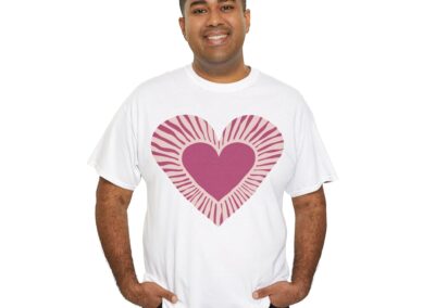 Love Heart Unisex Cotton T-Shirt