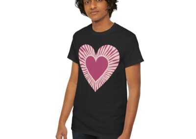 Love Heart Unisex Cotton T-Shirt