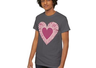 Love Heart Unisex Cotton T-Shirt