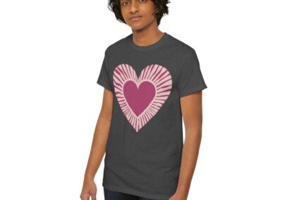 Love Heart Unisex Cotton T-Shirt