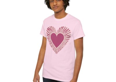 Love Heart Unisex Cotton T-Shirt