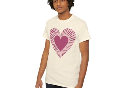 Love Heart Unisex Cotton T-Shirt