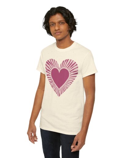 Love Heart Unisex Cotton T-Shirt