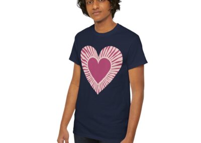 Love Heart Unisex Cotton T-Shirt