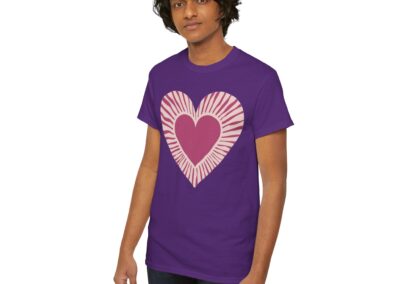 Love Heart Unisex Cotton T-Shirt