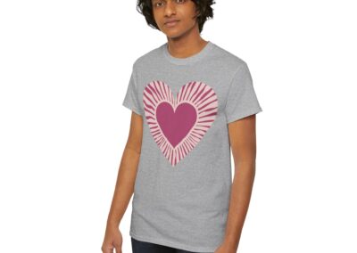 Love Heart Unisex Cotton T-Shirt