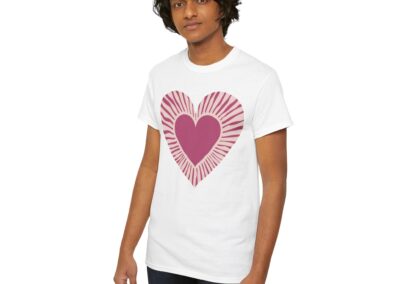 Love Heart Unisex Cotton T-Shirt