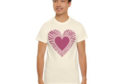 Love Heart Unisex Cotton T-Shirt