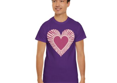 Love Heart Unisex Cotton T-Shirt