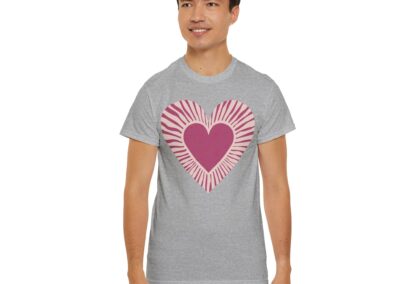 Love Heart Unisex Cotton T-Shirt