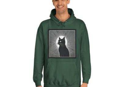 Mystical Cat Unisex College Hoodie