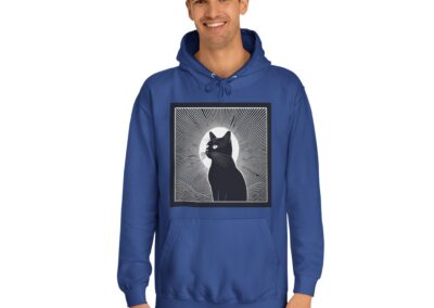 Mystical Cat Unisex College Hoodie