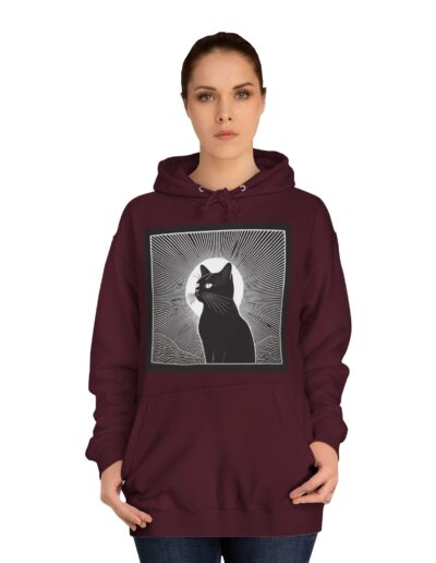 Mystical Cat Unisex College Hoodie