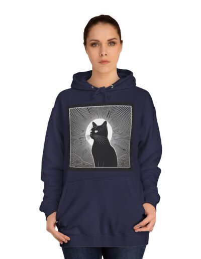 Mystical Cat Unisex College Hoodie