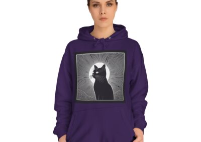 Mystical Cat Unisex College Hoodie
