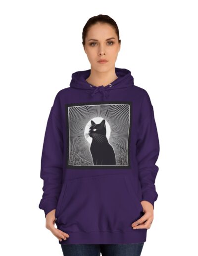 Mystical Cat Unisex College Hoodie