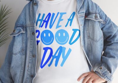 Unisex Heavy Cotton Tee with 'Have a Good Day' Print