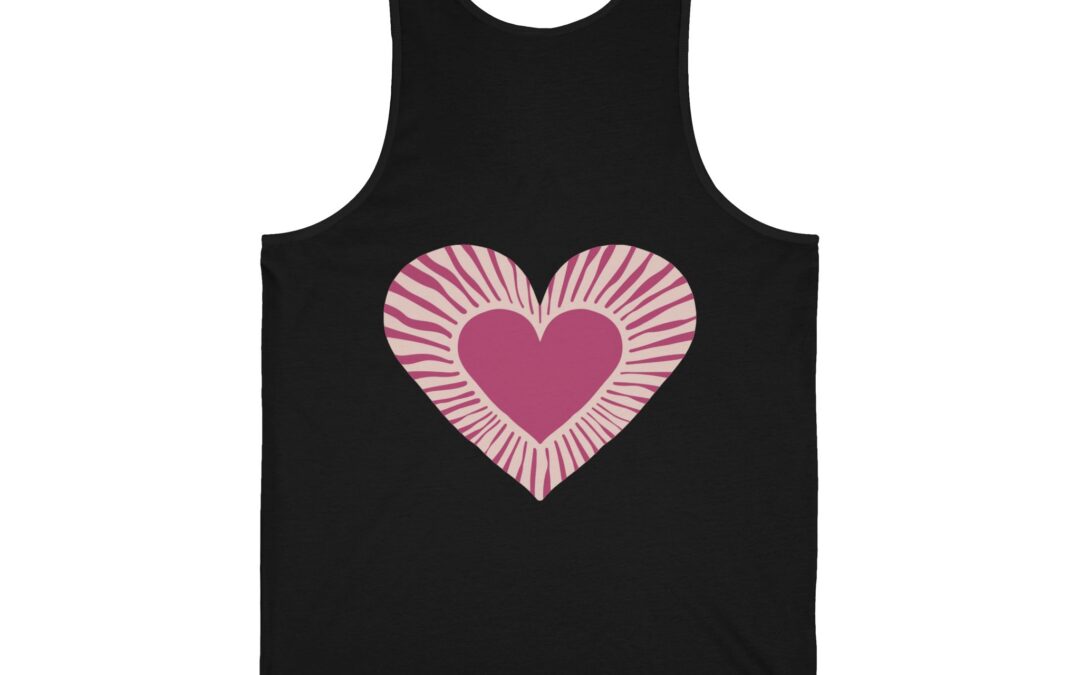 Unisex Jersey Tank with Heart | Everyday Love & Casual Comfort
