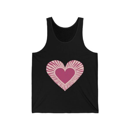 Unisex Jersey Tank with Heart | Everyday Love & Casual Comfort