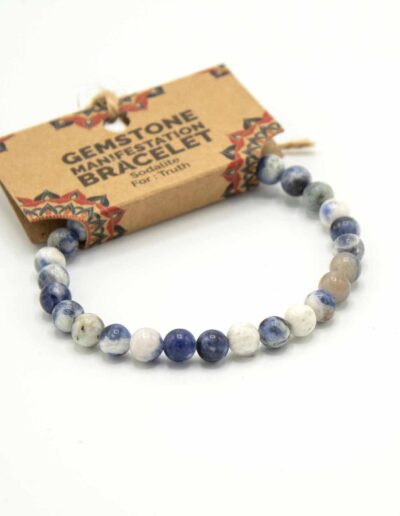 Gemstone Manifestation Bracelet – Sodalite | Truth