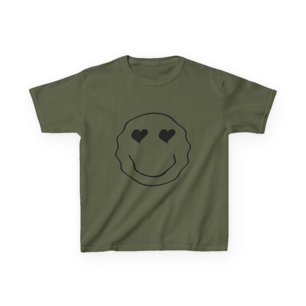 Kids Smile Face Heart Eyes Tee children's graphic T-shirt